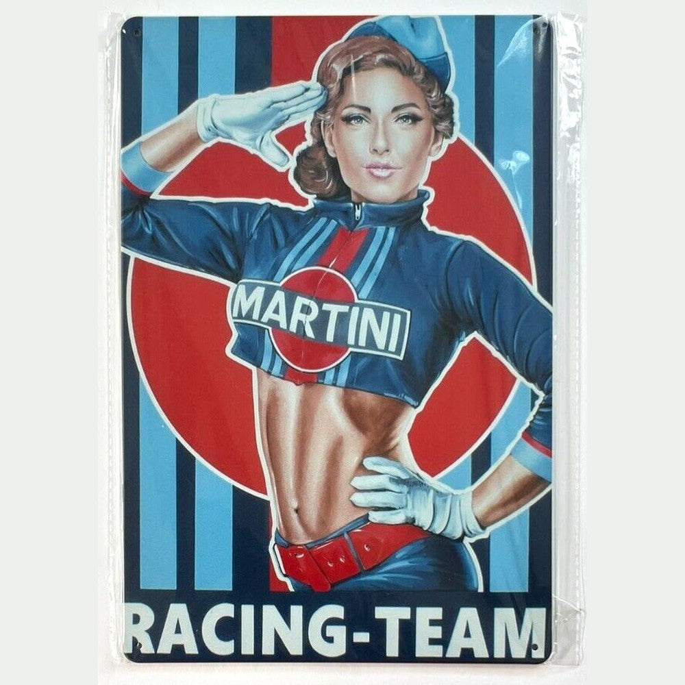 Martini Racing Team Novelty Metal Sign 12" x 8" Wall Art Home & Garden:Home Décor:Plaques & Signs Style Your Walls